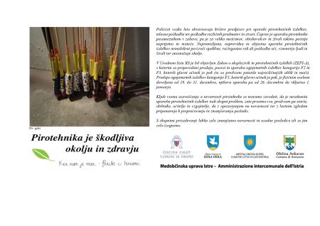 Osveščanje o škodljivosti pirotehničnih sredstev